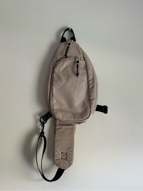Puma Beige Sling Belt Bag with Black Strap